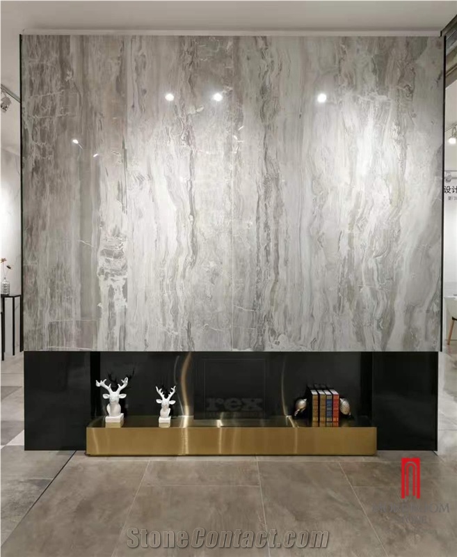 3200*1600 Foshan White Marble Polished Porcelain Tile,Calacatta Ultra Thin Tiles