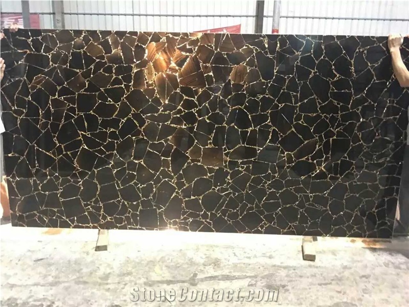 Black Semiprecious Stone Slabs Price,Wholesale High Quality Gemstone Slabs