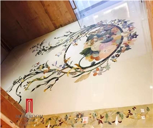 Composite Marble for Waterjet Medallion Pattern Designs