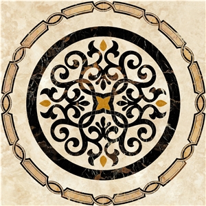 Home Decorated Water-Jet Marble Medallion Tiles Manufacturer