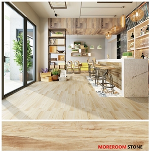 Kitchen Wood Texture Look Flooring Tiles