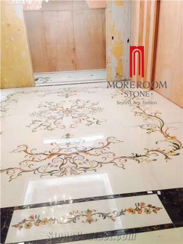 Moreroom Stone Marble Floor Designs Tiles /Marble Medallion / Waterjet Pattern Pictures for Sale