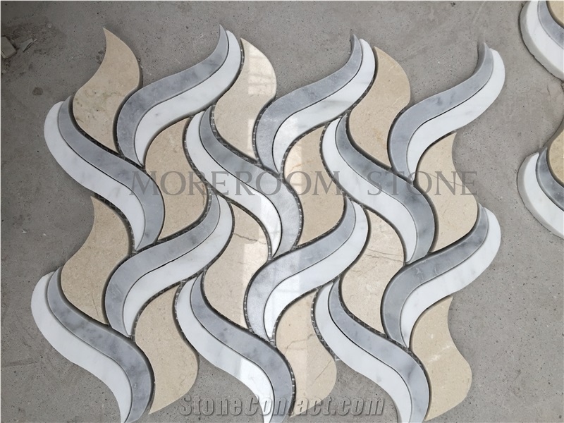 New Pattern Mixed Marble Mosaic,Mosaic Tile for Bathroom Wall