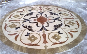 Polished Marble Wall or Flooring Medallions for Decorative Wall-Floor