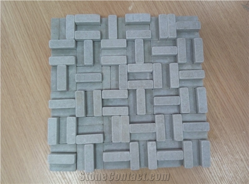 Uneven 3d White Irregular Marble Stone Mosaic for Wall