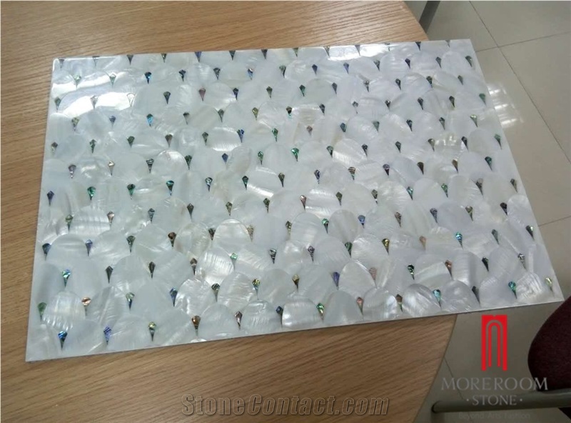 Unique Design Thin Mother Of Pearl Shell Mosaic Tile