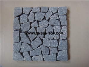 Black Spot Pebble Stone Sliced Surface Random Mix Mosaic/Honed River Stone Mosaic/Black Pebble Wall Mosaic/Black Pebble Floor Mosaic/Pebble on Mesh