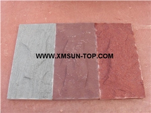 Green and Red Sandstone Mushroomed Stone/Green Sandstone Mushroom Stone/Red Sandstone Mushroom Stone/Sandstone Mushroom Wall Cladding