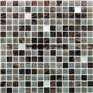 Grey Glass Mosaic/Square Glass Mosaic/Mosaic Pattern/Floor Mosaic/Wall Mosaic/Polished Mosaic/Customized Mosaic Tile