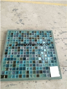 Multicolor Glass Small Square Shape Mosaic Tile/Glass Floor Mosaic Tiles/Glass Wall Mosaic Tiles/Mosaic Tile for Bathroom Decoration