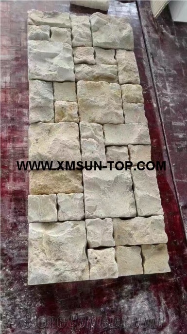 Natural Surface Beige Limestone Cube Stone/Beige Limestone Paving Sets/Beige Limestone Pavers/Beige Limestone Paving Stone/Beige Limestone Road Pavers