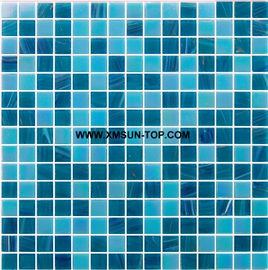 Ocean Blue Color Glass Mosaic/Square Glass Mosaic/Mosaic Pattern/Floor Mosaic/Wall Mosaic/Polished Mosaic/Customized Mosaic Tile