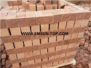 Red Sandstone Cube Stone&Pavers/Red Sandstone Road Pavers/Red Sandstone Square Pavers/Red Sandstone for Floor Covering