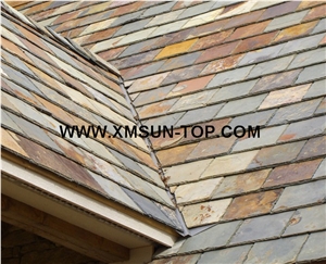 Rusty Slate Roofing Tile Rectangle Shape/China Slate Roofing Tiles with All Chiselled Edge/Slate Roof Tiles/Roof Covering and Coating/Stone Roofing