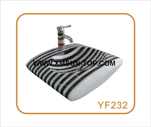 White and Black Marble Mosaic Basin& Sink/White and Black Strips Square Sinks&Basin/White and Black Marble Kitchen Sinks/Bathroom Sinks
