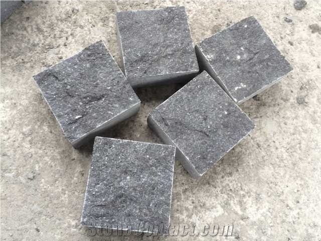 Natural Split Dark Grey G684 Cubic / Cobble Stone for Outdoor Square, G684 Granite Cobble Stone, Exterior Flooring Paving Sets