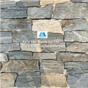 Granite Mixed Quartzite Field Stone,Natural Loose Ledge Stone,Quartzite Granite Thin Stone Veneer,Natural L Corner Stone,Natural Wall Cladding