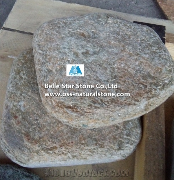 Rustic Quartzite Cube Stone,Natural Stone Walkway Pavers,Quartzite Driveway Paving Stone,Courtyard Stone Pavers,Natural Stone Patio Pavers,Paving Sets