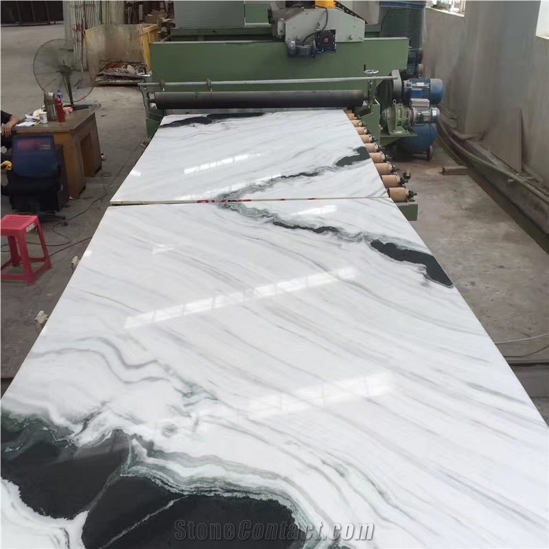 Panda White Slabs/Good Quality Black and White Marble Slabs and Tiles/Chinese Marble Wall Covering Tiles