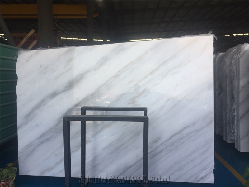 Polished Guangxi White Marble Tiles & Slabs/China Carrara White Marble Slabs/China White Marble