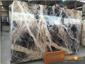 Black Jungle Marble Slabs Tiles/China Multicolor Marble Tiles/Wall Covering Building Tiles/Floor Covering Tiles/Black Marble Pattern