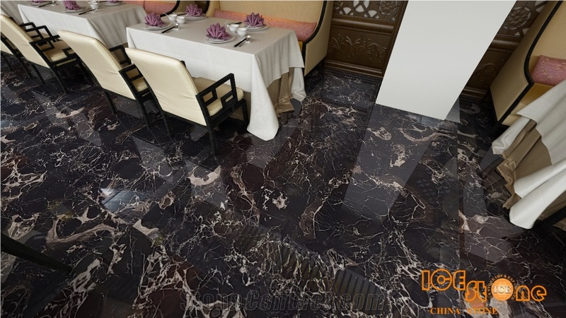 China Black Portoro Marble Slabs Tiles/ Nero Portoro Marble/Portoro Extra Scuro/Nero Portoro Vena Larga Marble/Floor Covering/Building Natural Stone