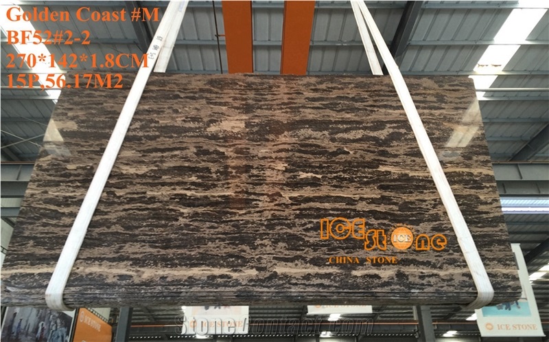 China Golden Coast Marble Tiles Slabs Gold China Golden Coast Marble Tiles Slabs Gold Floor Covering Brown