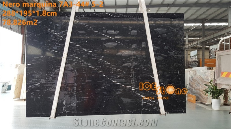 China Nero Marquina Marble Tiles & Slabs/Chinees Guangxi Black Floor Covering/Wall/Suitable for Project/Cheap/Stable Quantity/Low Price/Spain Pattern