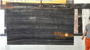 China Polished Silver Wave Marble Tiles & Slabs/Chinese Black Wooden/Zebra Black/Antique Wood/Fossil/Kenya Wall Covering/Floor