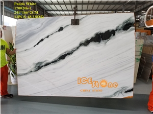 Good Price China Polished Panda White Natural Marble Tiles & Slabs/Chinese Hotel Floor Covering/Tv Set Bookmatch Wall/Skirting/Countertops/Vanity