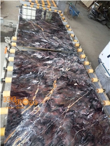 Louis Red/Venice Black/Purple Color/Bookmatch/Slabs/Tiles/Cut to Size/Bookmatch/Pokished Surface/2cm Thickness