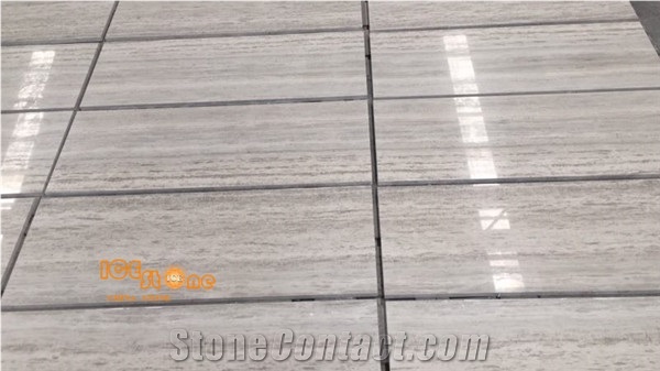 Platinum Wooden Marble Tiles & Slabs/White Wood Marble/White Grain Wood Marble/Grey Wood Vein/White Serpenggiante Marble Stairs Covering Tiles