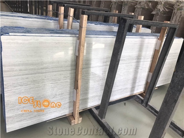 Platinum Wooden Marble Tiles & Slabs/White Wood Marble/White Grain Wood Marble/Grey Wood Vein/White Serpenggiante Marble Stairs Covering Tiles