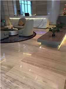 Polished Natural Stone China Yellow Beige Marble, White Wood Marble Tiles & Slabs, Wall Cladding Covering, Landscaping Decoration Building Project