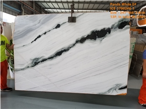 Polished Natural Stone Manufactory Factory China Panda White Marble Book-Match Slab&Tile Floor&Wall Covering Chinese Marble Nature Building Project