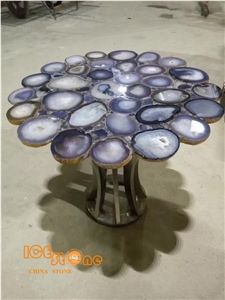 Purple Agate Semiprecious Slab/ Gemstone Tiles/ Semi Precious Slabs/Precious Stone/Home and Hotel Decoration Materials/Wall and Flooring Covering