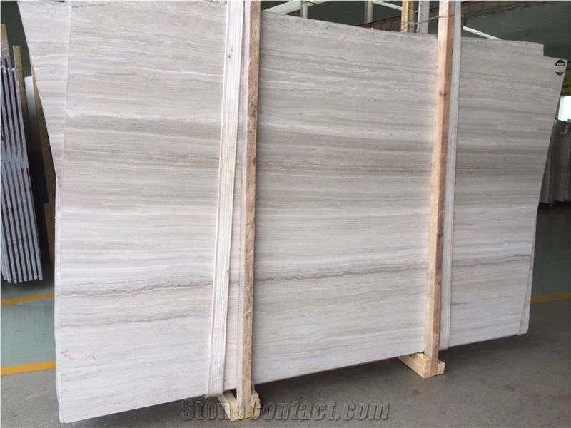 China White Wood Vein Wooden Marble Polished Slabs Tiles