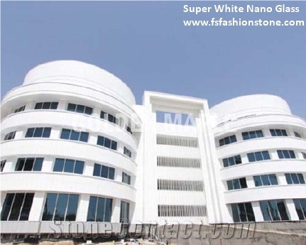 Nano Crystallized Glass Stone for Wall Cladding and Floor Man-Made White Marble Slab Tile