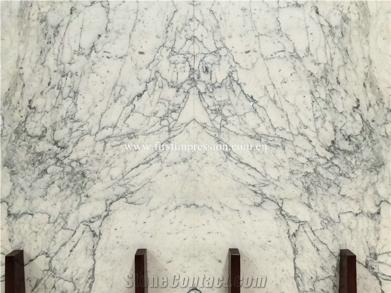 New Polished Book Matched Statuario White Marble Slabs/ Statuario Venato White Marble/ White Marble Slabs for Countertops/ Wall & Floor Covering Tiles