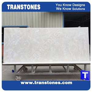 Artificial Resin Backlit Panel Meeting Table Stone