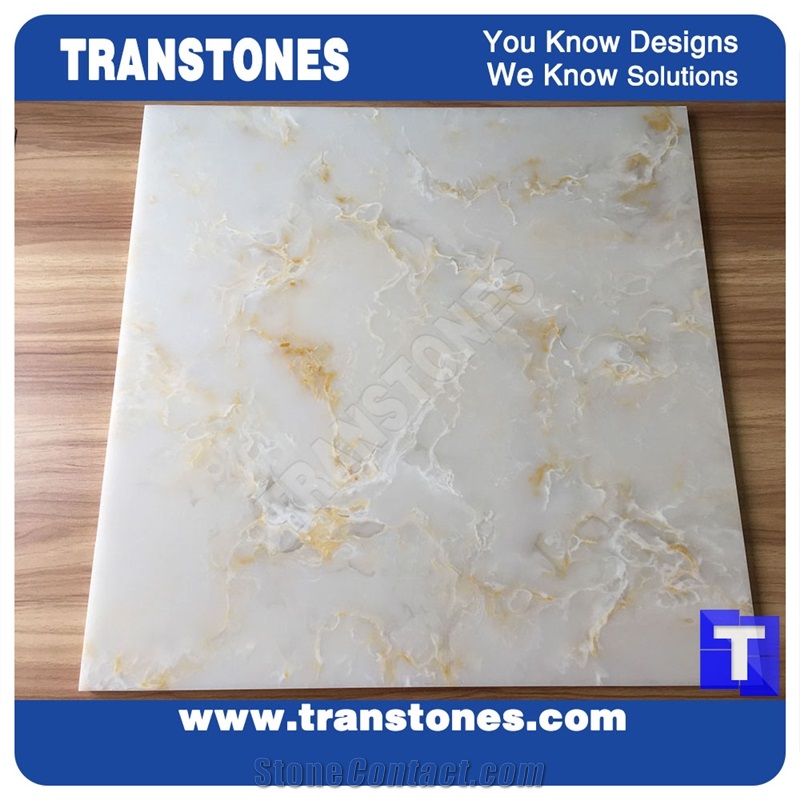 China Backlit Onyx Sheet Transtones Faux Marble Office Reception Countertops