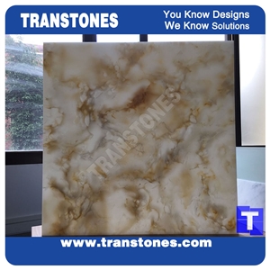 China Backlit Onyx Sheet Transtones Faux Marble Office Reception Countertops