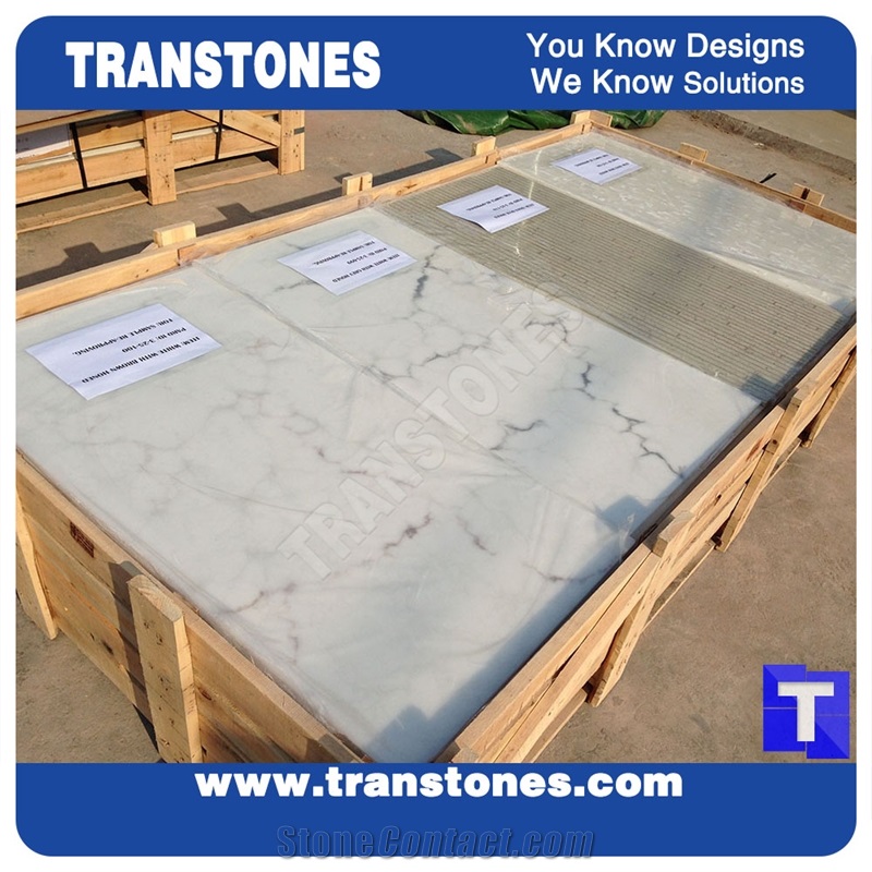 Faux Marble Stone Translucent Resin Wall Panel for Interior Furniture