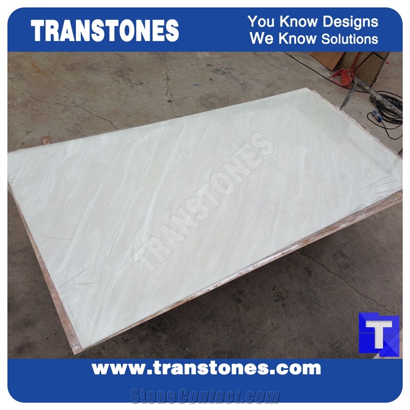 Faux Marble Translucent Artificial Sheet for Kitchen Countertop