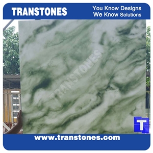 Green Alabaster Sheet Artificial Green Wall Panel Transtones Faux Marble