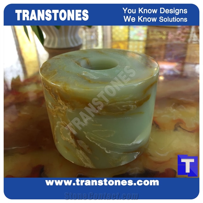 Green Translucent Resin Panel Artificial Transtones for Kitchen Top Club Bar Counter and Counter