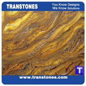 Multicolor Wooden Vein Artificial Onyx Sheet Backlit Translucent Stones for Night Club Bar Top
