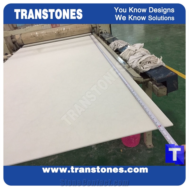 Pure White Alabaster Sheet for Kitchen Tops