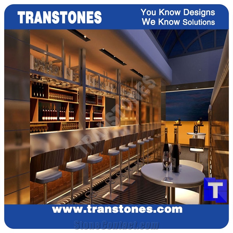 Pure White Solid Surface Acrylic Artificial Marble Restaurant Commercial Bench Countertops,Quartz Stone Bar Top