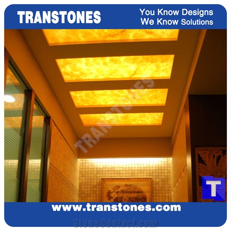 Translucent Alabaster Sheet Interior Ceiling Decoration